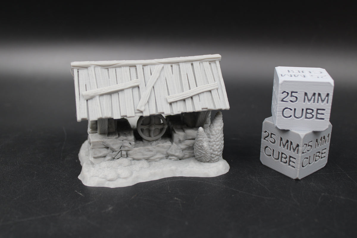 Tabletop Terrain Water Pump Shed Dnd RPG wargame skirmish 28-32mm