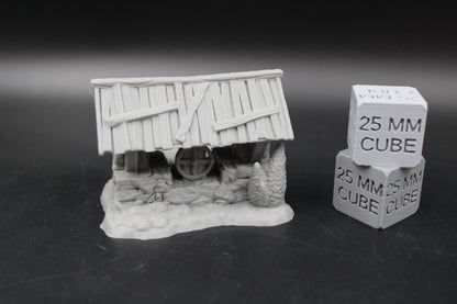 Tabletop Terrain Water Pump Shed Dnd RPG wargame skirmish 28-32mm