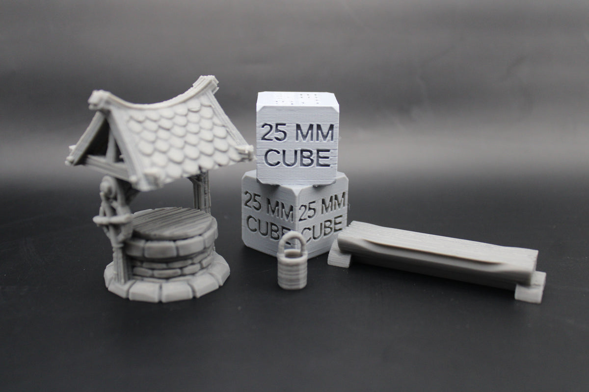 Tabletop Town Center Well Bucket Benches Dnd RPG Wargame Skirmish 28mm 32mm
