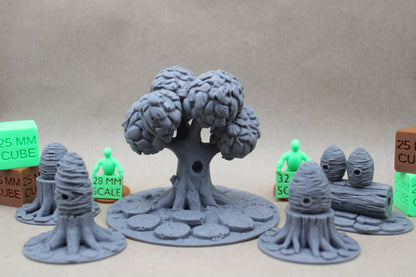 Tabletop Terrain Bee Hive Set With Tree 5 Piece 28mm skirmish rpg wargame
