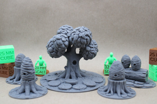 Tabletop Terrain Bee Hive Set With Tree 5 Piece 28mm skirmish rpg wargame