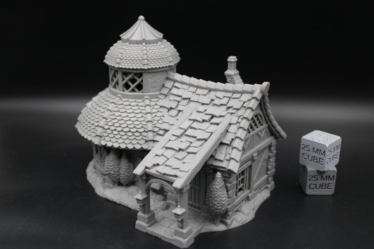 Tabletop Terrain Alchemist Cottage House Dome Turrent Dnd RPG wargame skirmish 28-32mm