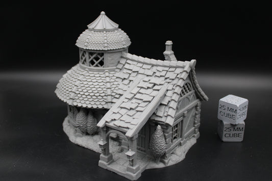 Tabletop Terrain Alchemist Cottage House Dome Turrent Dnd RPG wargame skirmish 28-32mm