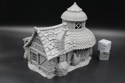Tabletop Terrain Alchemist Cottage House Dome Turrent Dnd RPG wargame skirmish 28-32mm