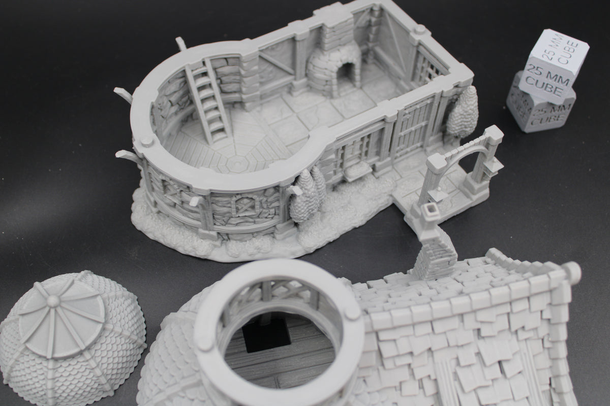 Tabletop Terrain Alchemist Cottage House Dome Turrent Dnd RPG wargame skirmish 28-32mm