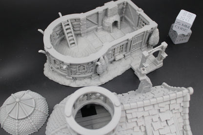 Tabletop Terrain Alchemist Cottage House Dome Turrent Dnd RPG wargame skirmish 28-32mm