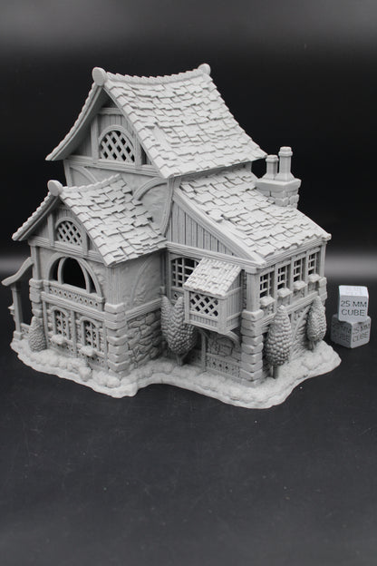 Tabletop Terrain Governor King Estate House Dnd RPG wargame skirmish 28-32mm