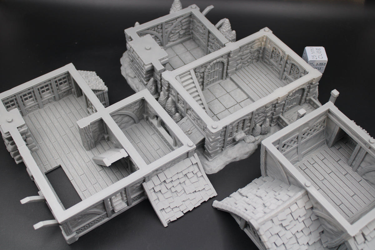 Tabletop Terrain Governor King Estate House Dnd RPG wargame skirmish 28-32mm