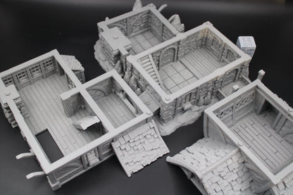 Tabletop Terrain Governor King Estate House Dnd RPG wargame skirmish 28-32mm