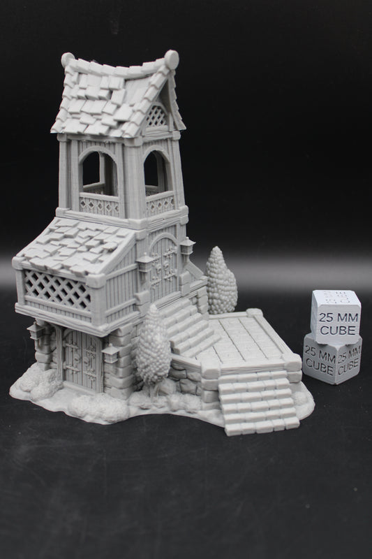 Tabletop Terrain Night Watch House Tower Dnd RPG wargame skirmish 28-32mm