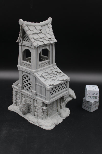 Tabletop Terrain Night Watch House Tower Dnd RPG wargame skirmish 28-32mm