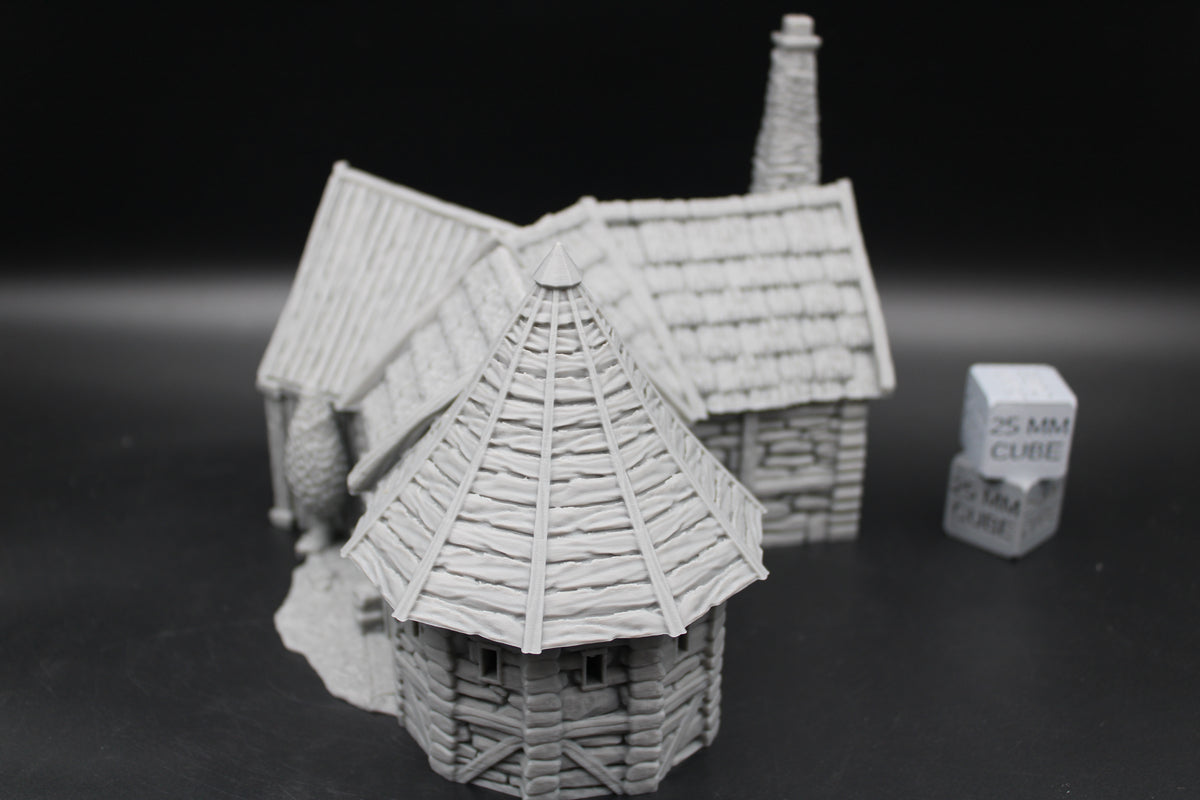 Tabletop Terrain Settler Homestead Thatch Roof House Dnd RPG wargame skirmish 28-32mm