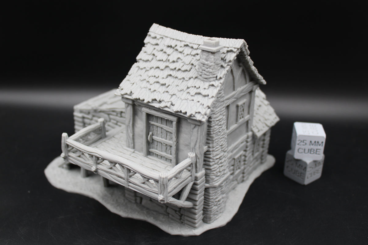 Tabletop Terrain Stable Keeper Carriage Thatch Roof House Dnd RPG wargame skirmish 28-32mm