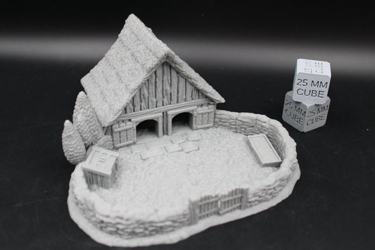 Tabletop Terrain Pig Pen Sty Barn Thatch Roof Dnd RPG wargame skirmish 28-32mm