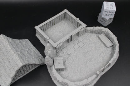 Tabletop Terrain Pig Pen Sty Barn Thatch Roof Dnd RPG wargame skirmish 28-32mm