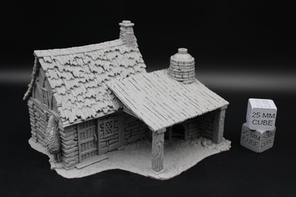 Tabletop Terrain Blacksmith Baker Cottage Dnd RPG wargame skirmish 28-32mm