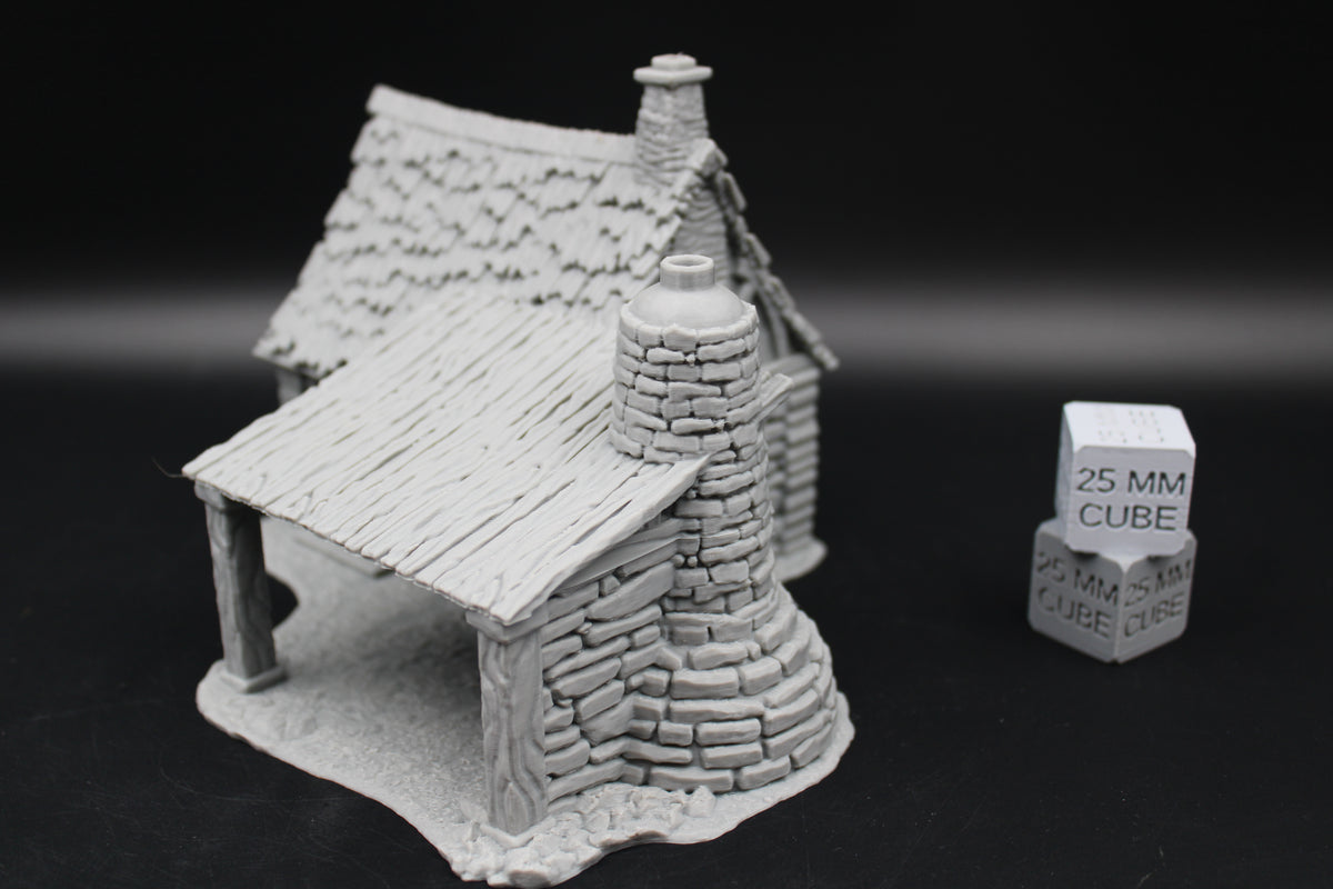 Tabletop Terrain Blacksmith Baker Cottage Dnd RPG wargame skirmish 28-32mm