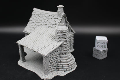 Tabletop Terrain Blacksmith Baker Cottage Dnd RPG wargame skirmish 28-32mm