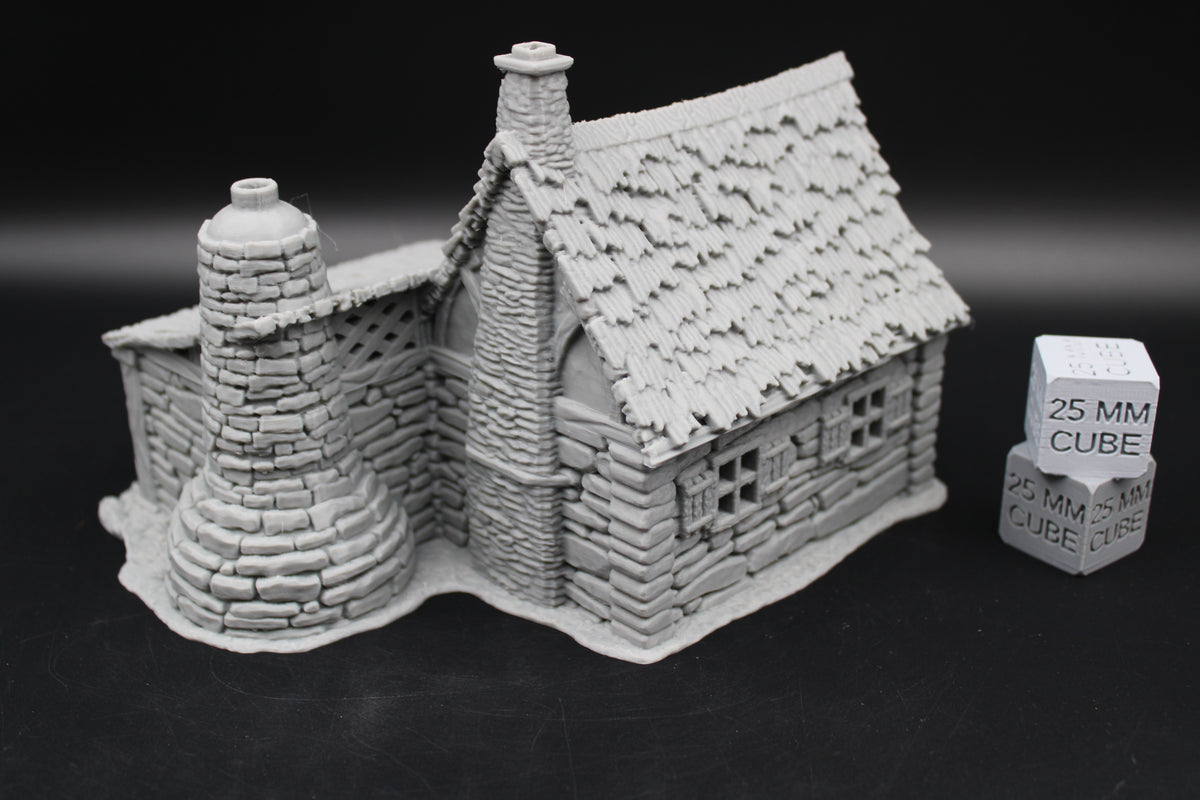 Tabletop Terrain Blacksmith Baker Cottage Dnd RPG wargame skirmish 28-32mm