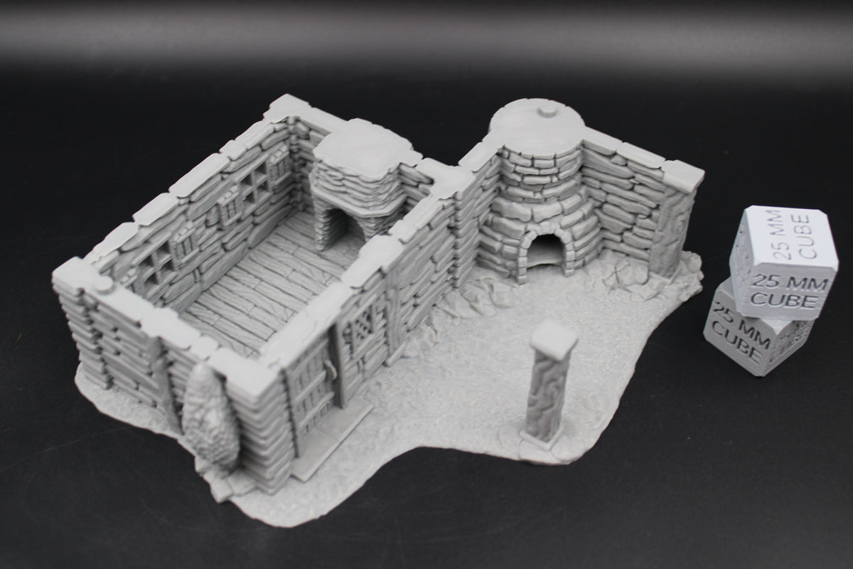 Tabletop Terrain Blacksmith Baker Cottage Dnd RPG wargame skirmish 28-32mm