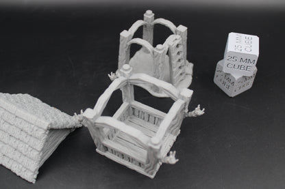 Tabletop Terrain Watch Tower Defense Thatch Roof Dnd RPG wargame skirmish 28-32mm