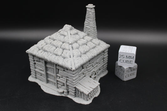 Tabletop Terrain Hermit Cabin Witch Hovel Thatch Roof Dnd RPG wargame skirmish 28-32mm