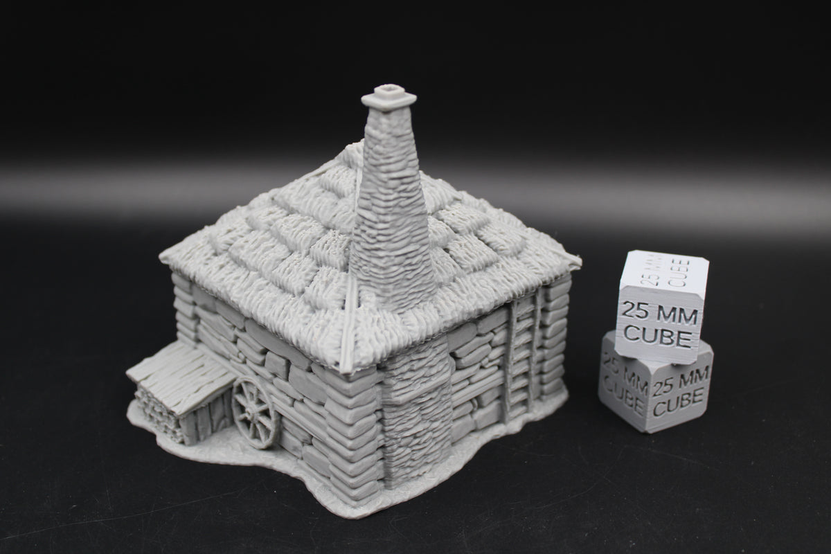 Tabletop Terrain Hermit Cabin Witch Hovel Thatch Roof Dnd RPG wargame skirmish 28-32mm
