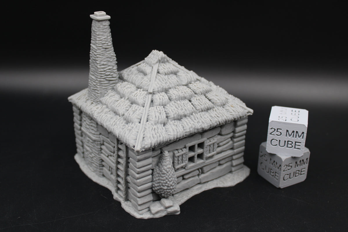 Tabletop Terrain Hermit Cabin Witch Hovel Thatch Roof Dnd RPG wargame skirmish 28-32mm