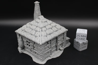 Tabletop Terrain Hermit Cabin Witch Hovel Thatch Roof Dnd RPG wargame skirmish 28-32mm