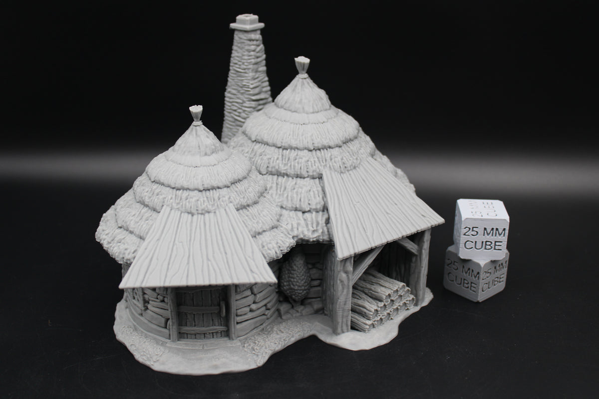 Tabletop Terrain Round Roof Cabin Witch Hovel Thatch Roof Dnd RPG wargame skirmish 28-32mm