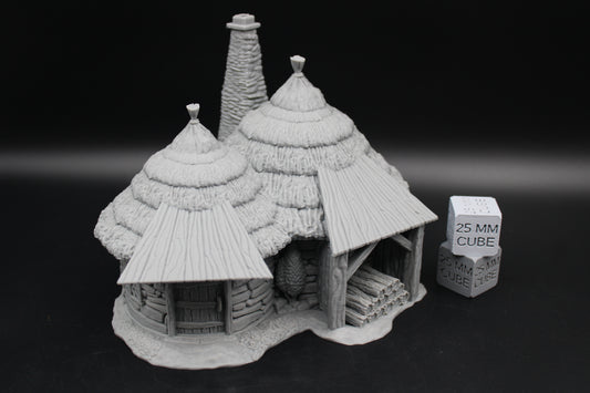 Tabletop Terrain Round Roof Cabin Witch Hovel Thatch Roof Dnd RPG wargame skirmish 28-32mm