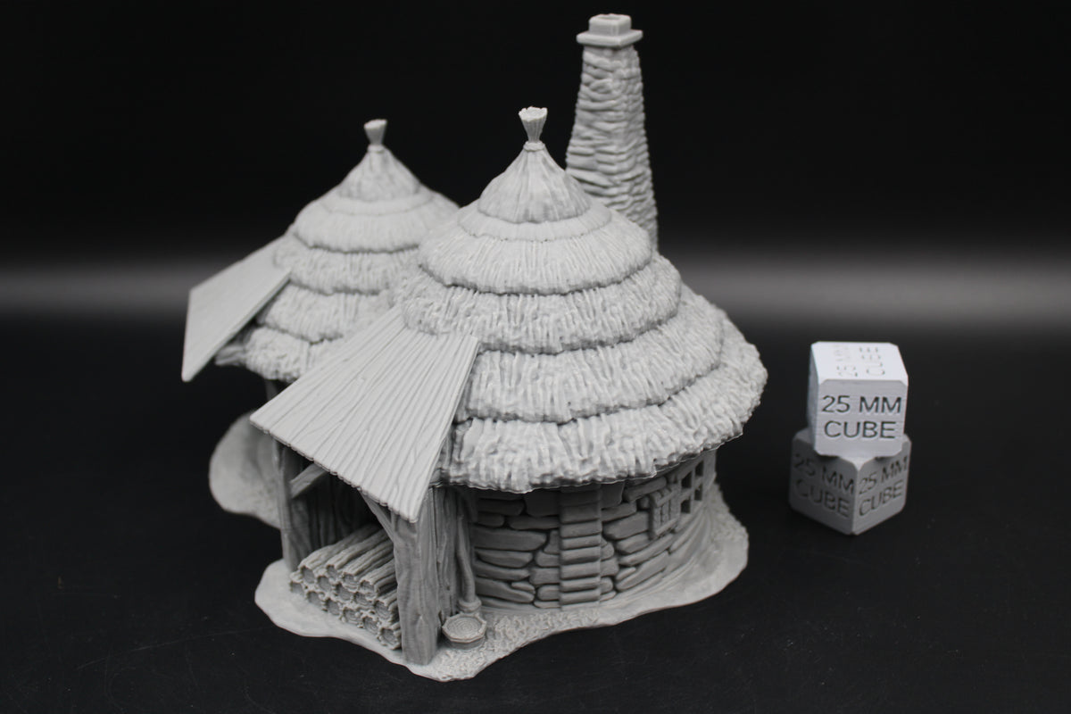 Tabletop Terrain Round Roof Cabin Witch Hovel Thatch Roof Dnd RPG wargame skirmish 28-32mm