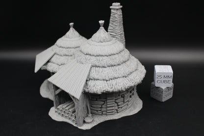 Tabletop Terrain Round Roof Cabin Witch Hovel Thatch Roof Dnd RPG wargame skirmish 28-32mm