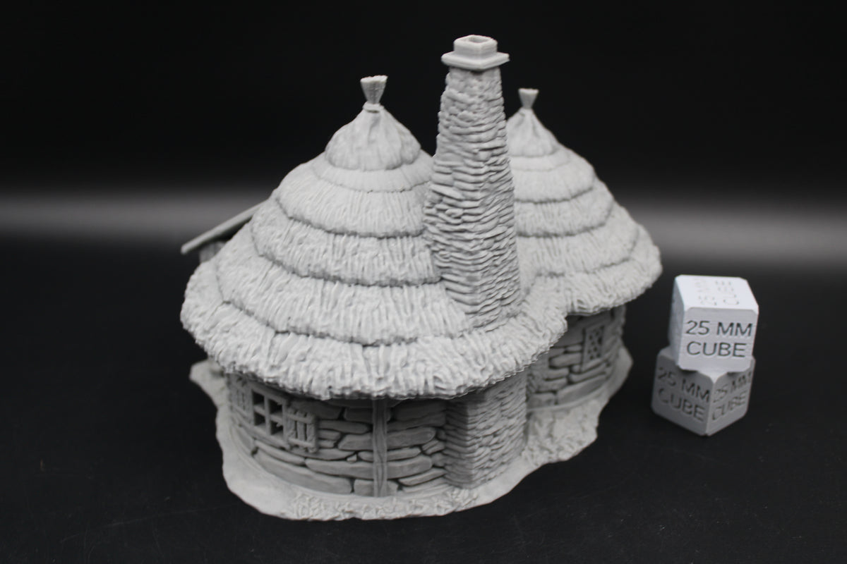 Tabletop Terrain Round Roof Cabin Witch Hovel Thatch Roof Dnd RPG wargame skirmish 28-32mm