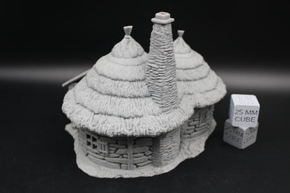 Tabletop Terrain Round Roof Cabin Witch Hovel Thatch Roof Dnd RPG wargame skirmish 28-32mm