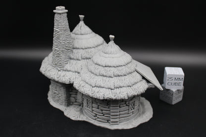 Tabletop Terrain Round Roof Cabin Witch Hovel Thatch Roof Dnd RPG wargame skirmish 28-32mm