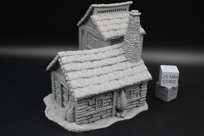 Tabletop Terrain Wizard Cottage Clerestory Windows Thatch Roof Dnd RPG wargame skirmish 28-32mm