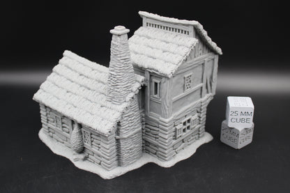 Tabletop Terrain Wizard Cottage Clerestory Windows Thatch Roof Dnd RPG wargame skirmish 28-32mm