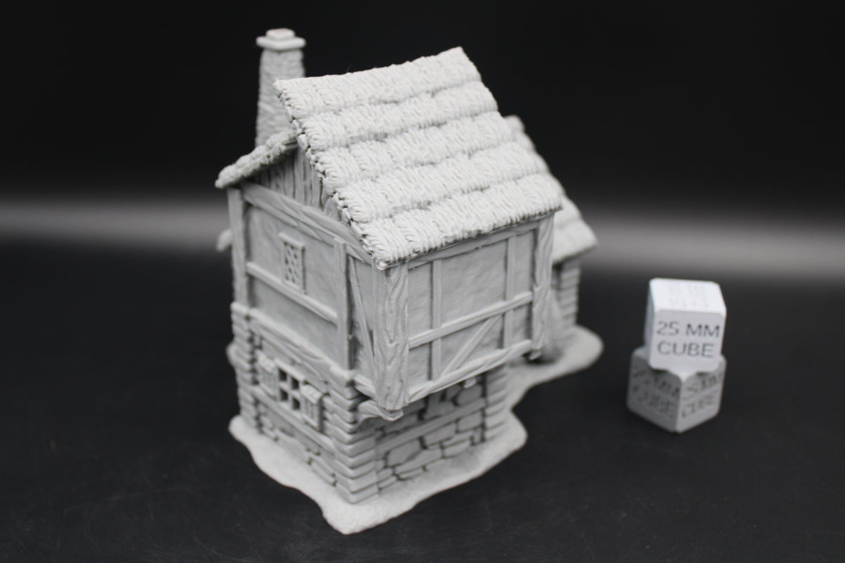 Tabletop Terrain Wizard Cottage Clerestory Windows Thatch Roof Dnd RPG wargame skirmish 28-32mm