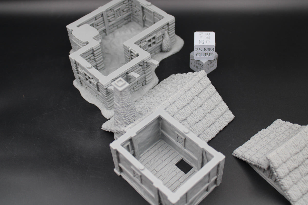 Tabletop Terrain Wizard Cottage Clerestory Windows Thatch Roof Dnd RPG wargame skirmish 28-32mm