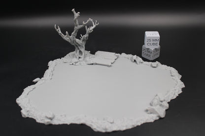 Tabletop Terrain Lake Pond Dock Dead Tree Dnd RPG wargame skirmish 28-32mm