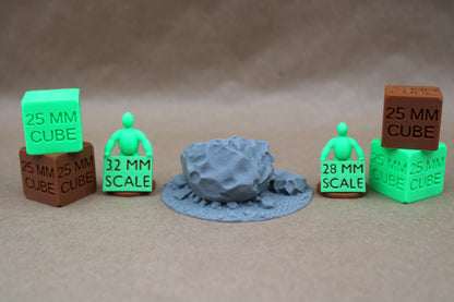 Tabletop Terrain Bubbling Swamp Boulder Rock Stone Scatter 28-32mm skirmish rpg wargame