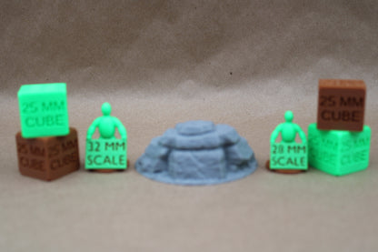 Tabletop Terrain Bubbling Swamp Small Cave Sewer Rock Stone Scatter 28-32mm skirmish rpg wargame