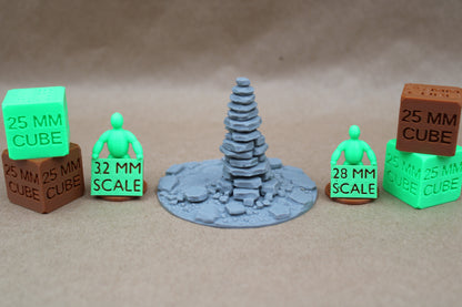 Tabletop Terrain Bubbling Swamp Cairn Rock Stone Stack Scatter 28-32mm skirmish rpg wargame