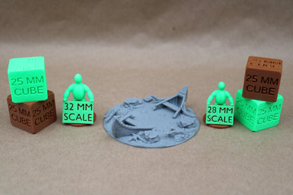 Tabletop Terrain Bubbling Swamp Canoe Boat Ruin Sunken Scatter 28-32mm skirmish rpg wargame