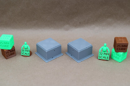Square Miniature Statue Base Square Plinth Display Set of 2 Miniature Dnd RPG wargame skirmish