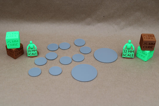 Miniature Flat Base 25mm 50mm 12 Piece Set Miniature Dnd RPG wargame skirmish