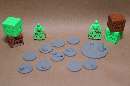 Miniature Bases Forest Grass 25mm 50mm Set Miniature Dnd RPG wargame skirmish