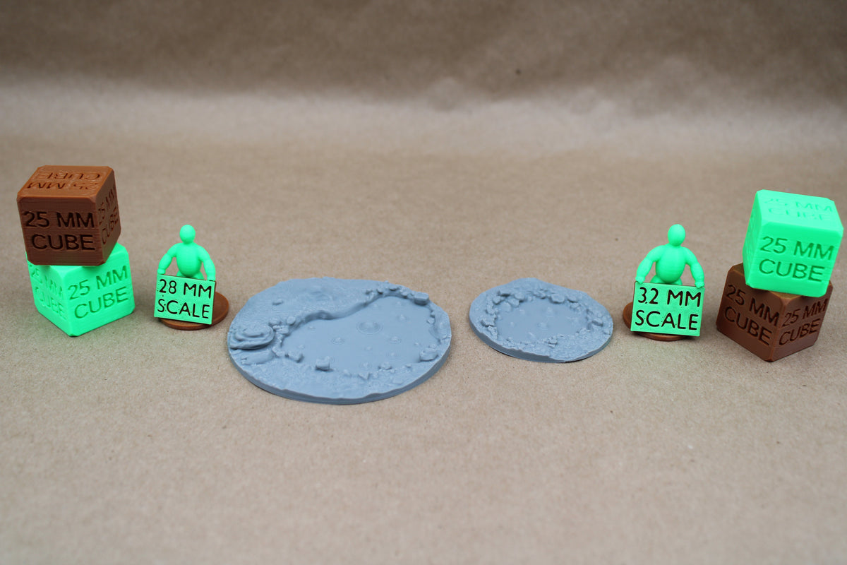 Tabletop Terrain Bubbling Swamp Pool Pond 2 Piece Set Scatter 28-32mm skirmish rpg wargame
