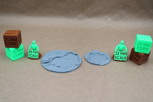 Tabletop Terrain Bubbling Swamp Pool Pond 2 Piece Set Scatter 28-32mm skirmish rpg wargame